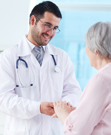 Doctor consulting with patient